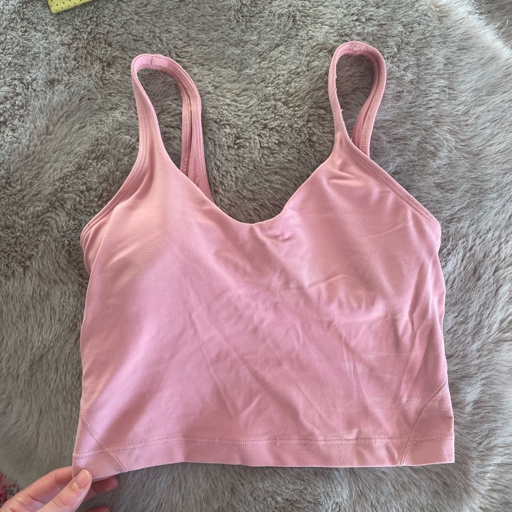 Orange Lulu Lemon tank size 4
